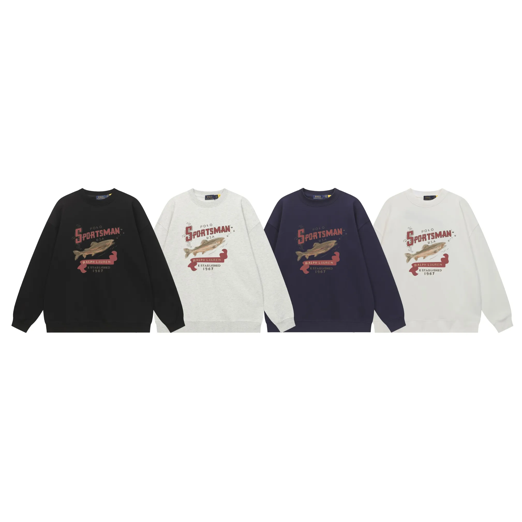 P200 Long-term stock] RalphLauren/Ralph Lauren 2025 autumn and winter new bear letter print 420g heavy large terry sweatshirt Ralph Lauren's age-reducing item, the coat fabric is made of 85% cotton ➕15% polyester, which not only retains the softness, comfort and breathability of cotton, but also adds the wear resistance and wrinkle resistance of polyester fiber, making the clothes more durable and easy to care for. Even in slightly cooler weather, you won't feel stuffy when wearing it. This kind of fabric has a natural crisp feel and is not easy to pill or deform. The bear on the chest is printed with English letters. It is full of color, full of three-dimensionality, and lifelike, adding a bit of liveliness and interest to the whole sweatshirt. There is no pressure to dress, regardless of age or gender. Complete accessories! Color: black, white, navy blue, light floral gray Size: M-L-XL-XXL